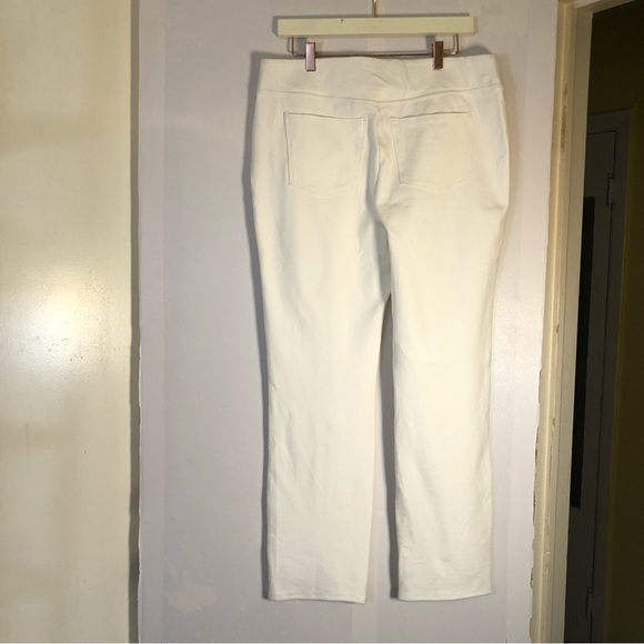 Soft Surroundings White Perfect Ponte Straight Leg Pants | Size L - Picture 8 of 11